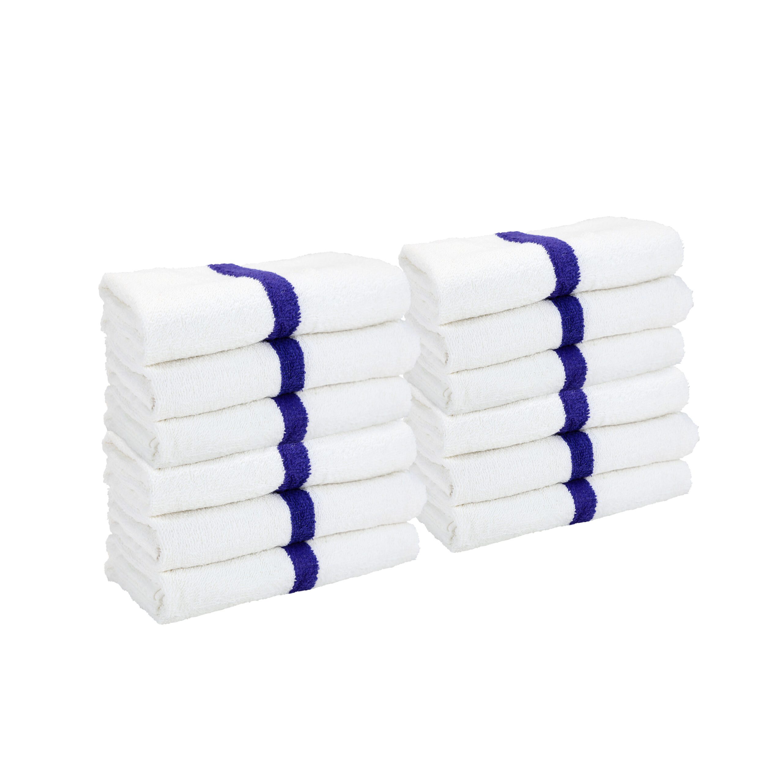 Power Towels - 22" x 44", White with Blue Stripe