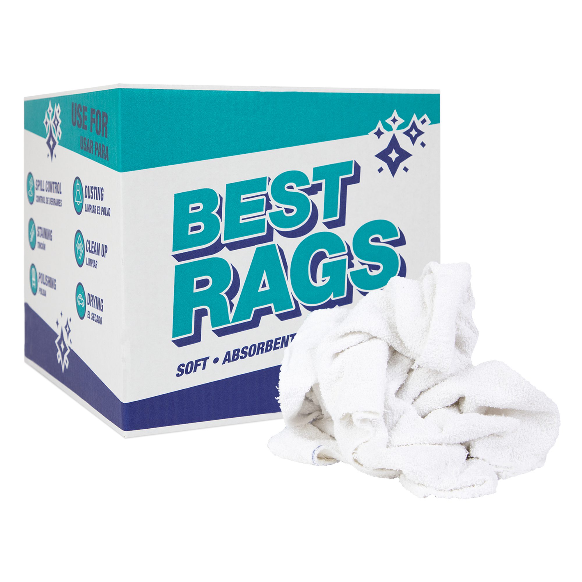 Wall Washing Terry Wipers - 10Lb Box, 20" x 20" to 24" x 24"