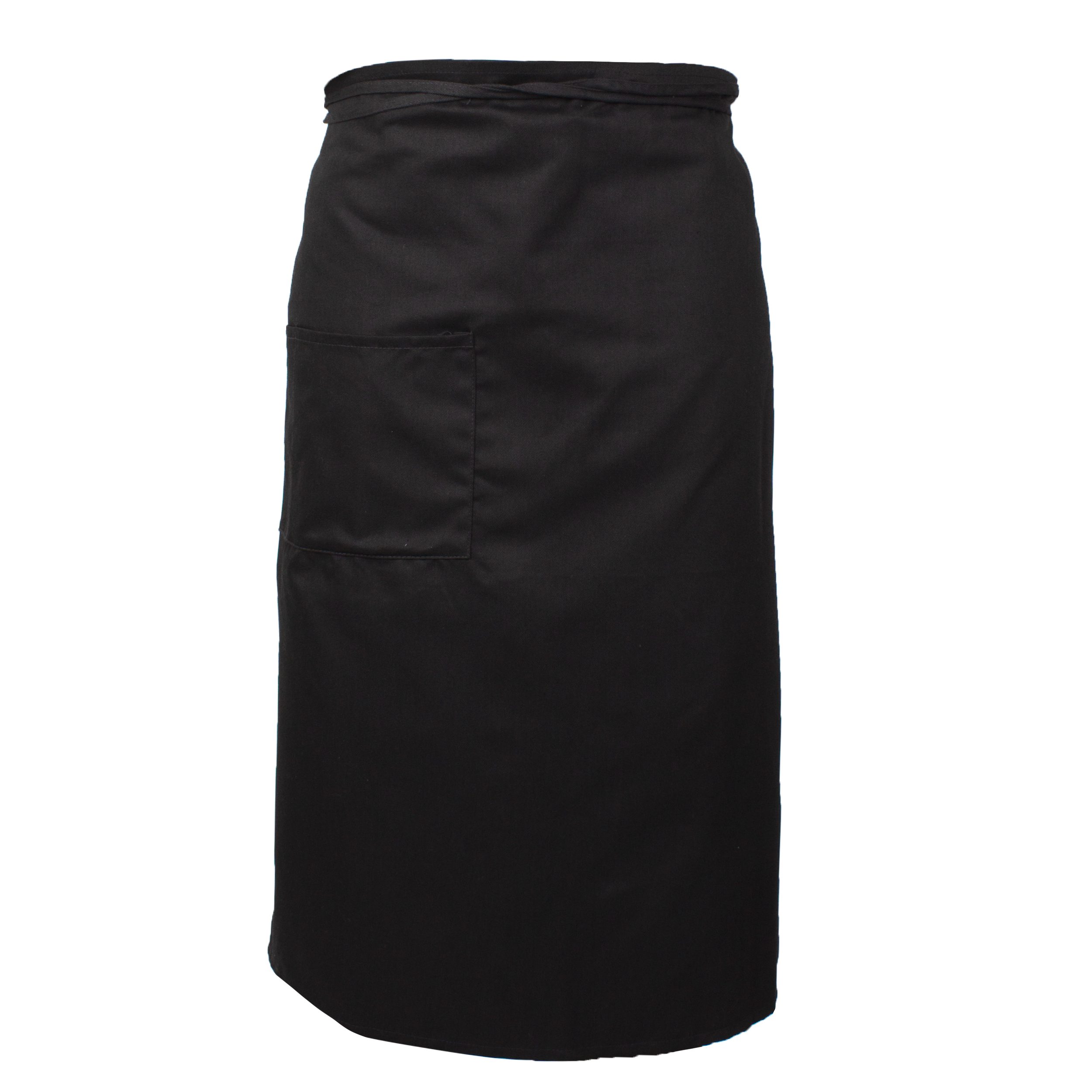 BISTROAPR-BLK_SINGLE Bistro & Half Bistro Spun Poly Aprons - Black, Bistro Apron