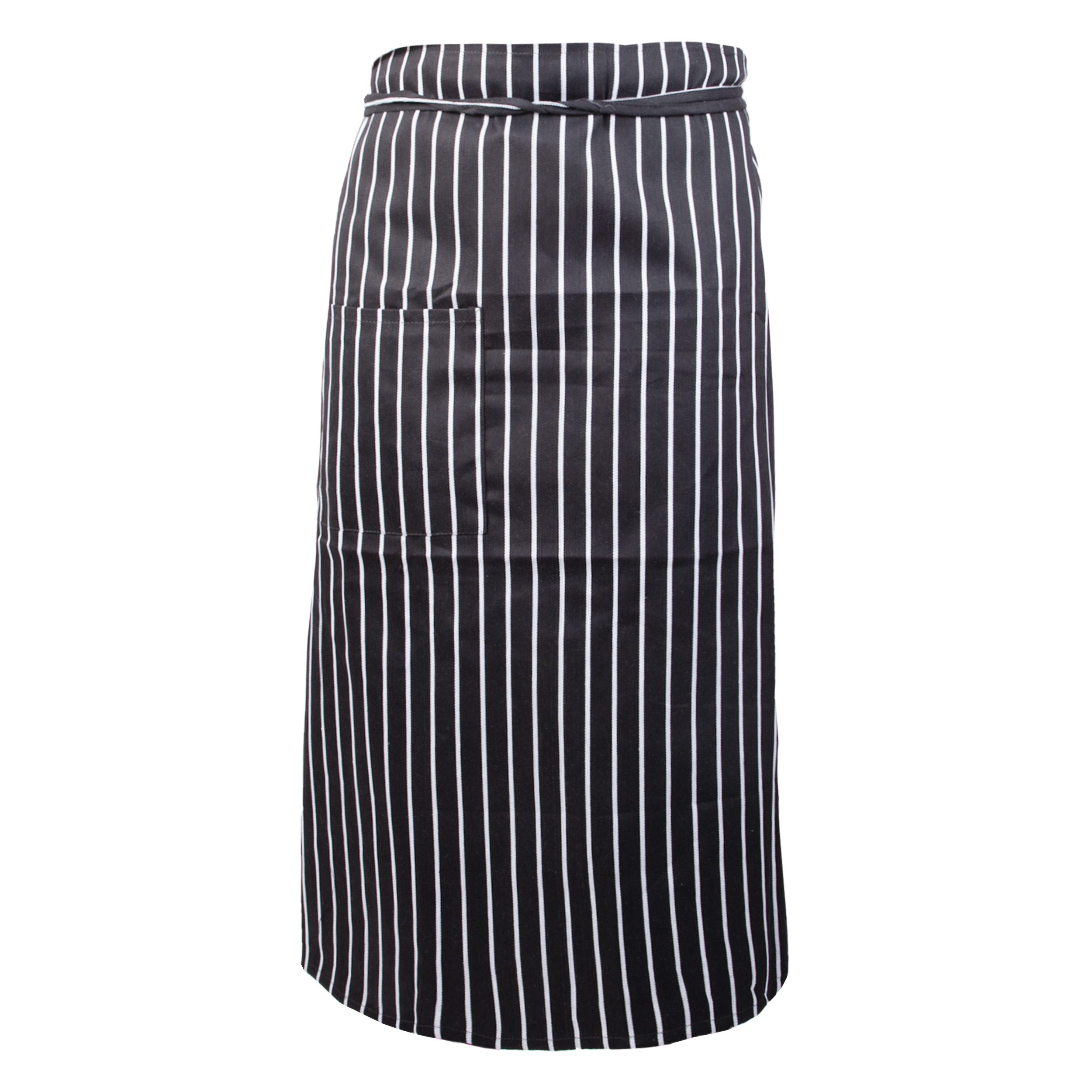 BISTROAPR-CHS_SINGLE Bistro & Half Bistro Spun Poly Aprons - Chalk Stripe, Bistro Apron