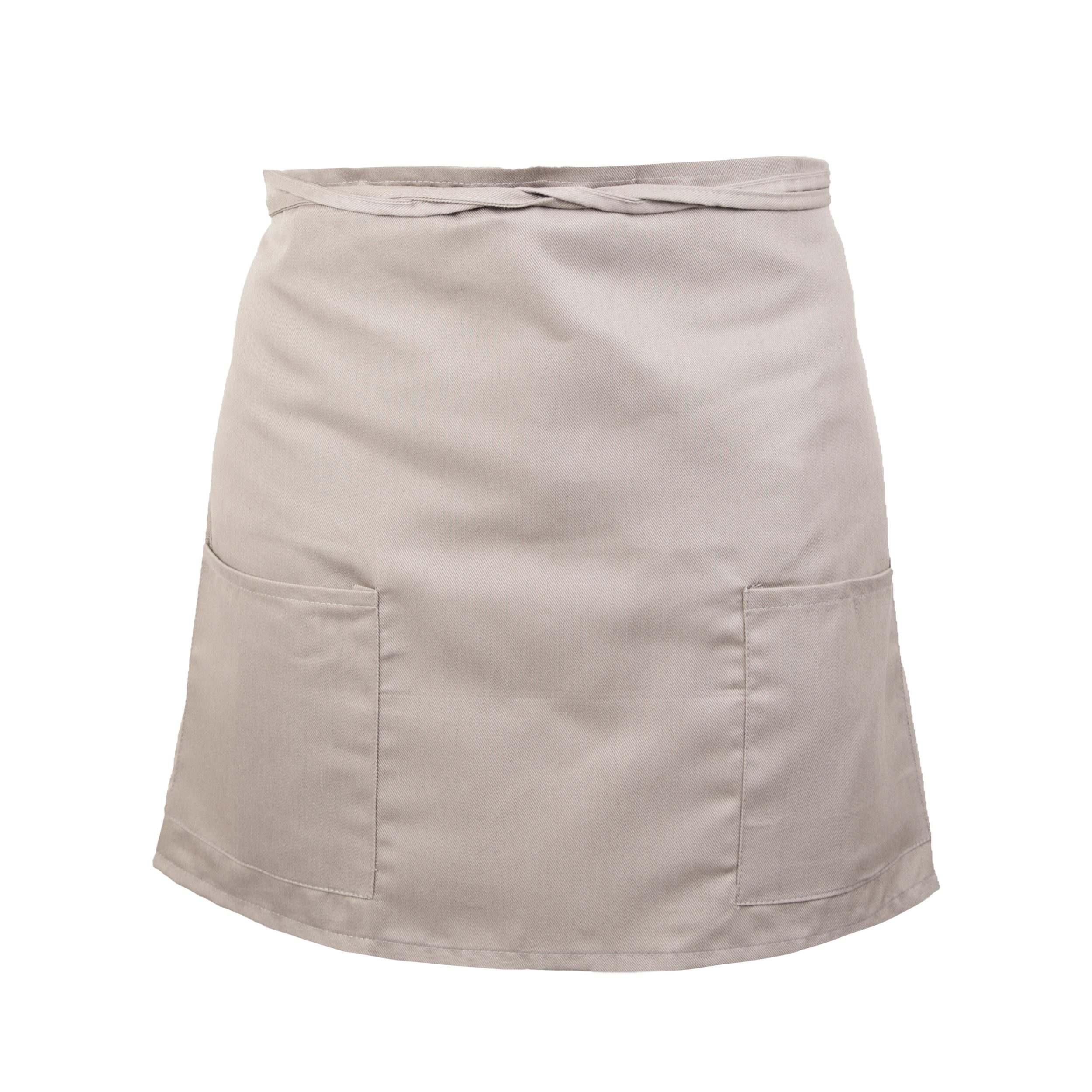 BISTROHLF-GRY_SINGLE Bistro & Half Bistro Spun Poly Aprons - Grey, Half Bistro Apron