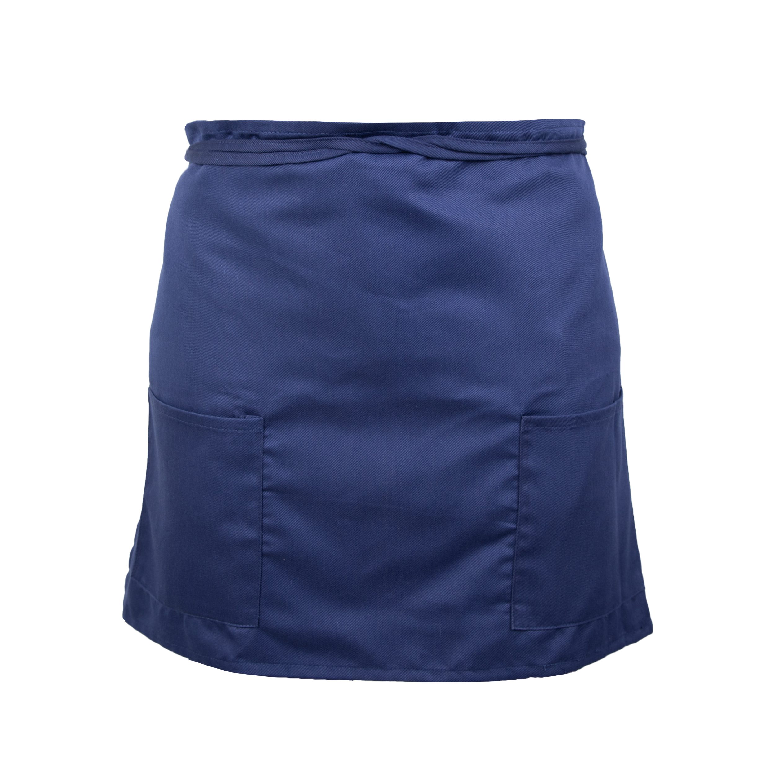 BISTROHLF-NVY_SINGLE Bistro & Half Bistro Spun Poly Aprons - Navy, Half Bistro Apron