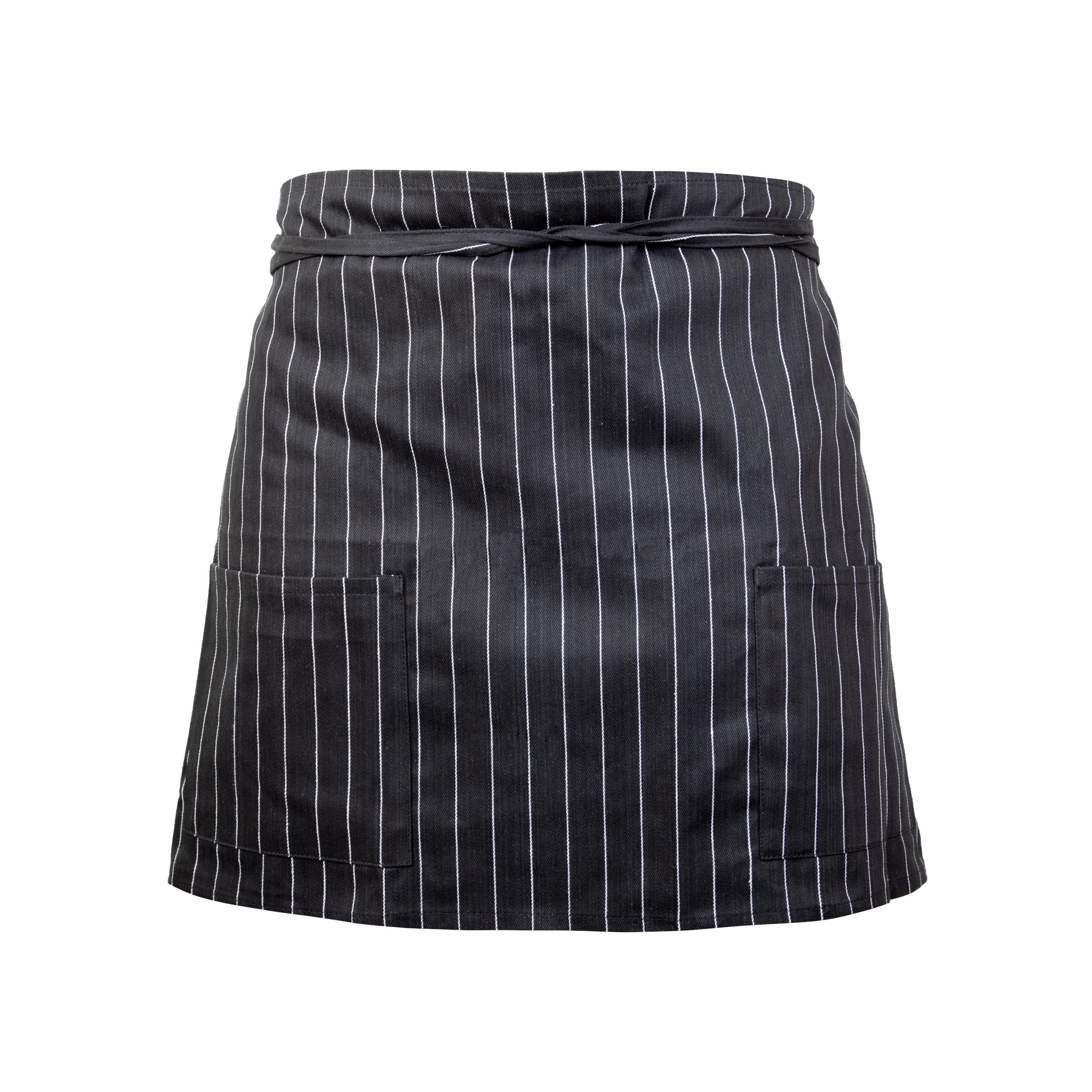 BISTROHLF-PNS_SINGLE Bistro & Half Bistro Spun Poly Aprons - Pinstripe, Half Bistro Apron