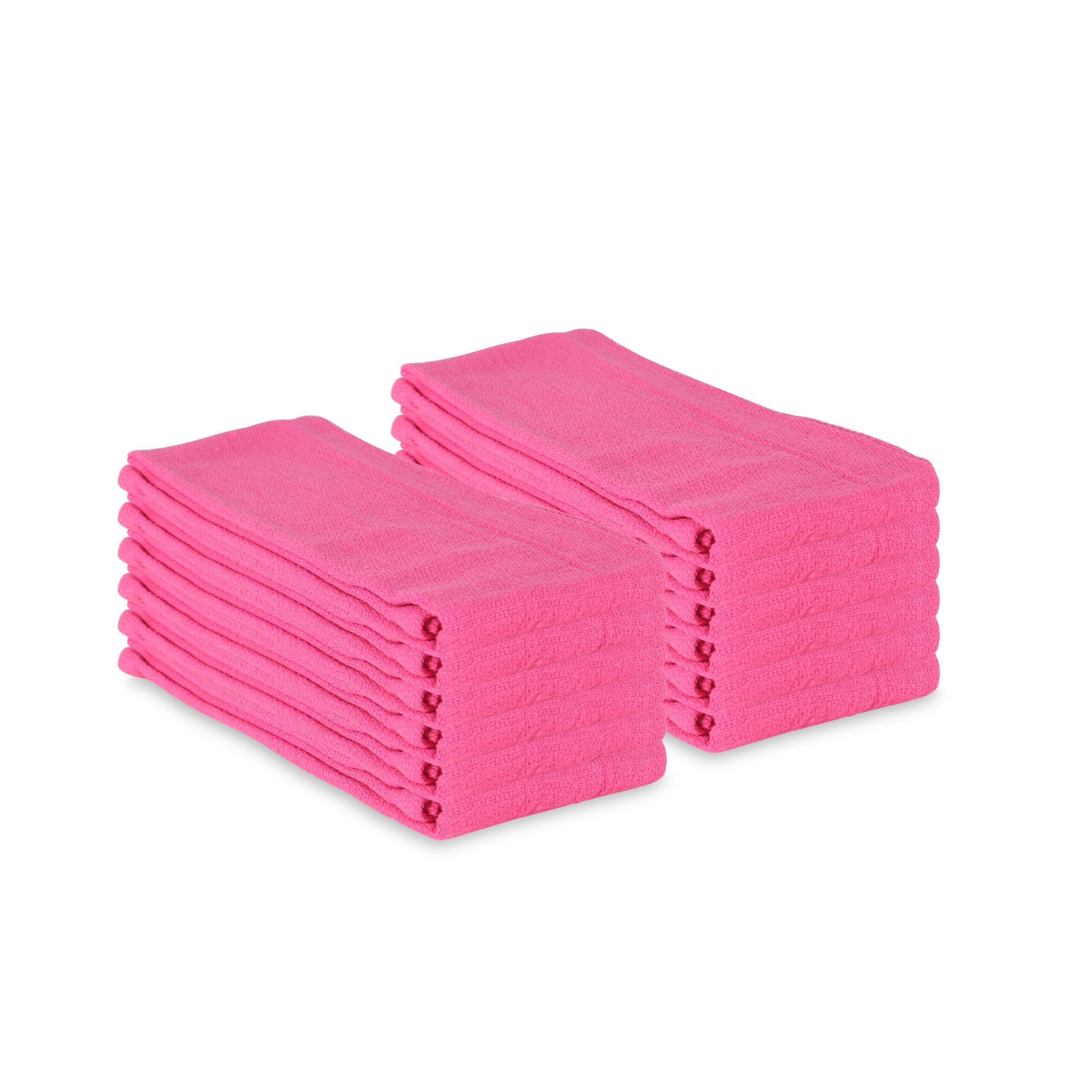 Absorbent Huck Towel 12 pack - Pink