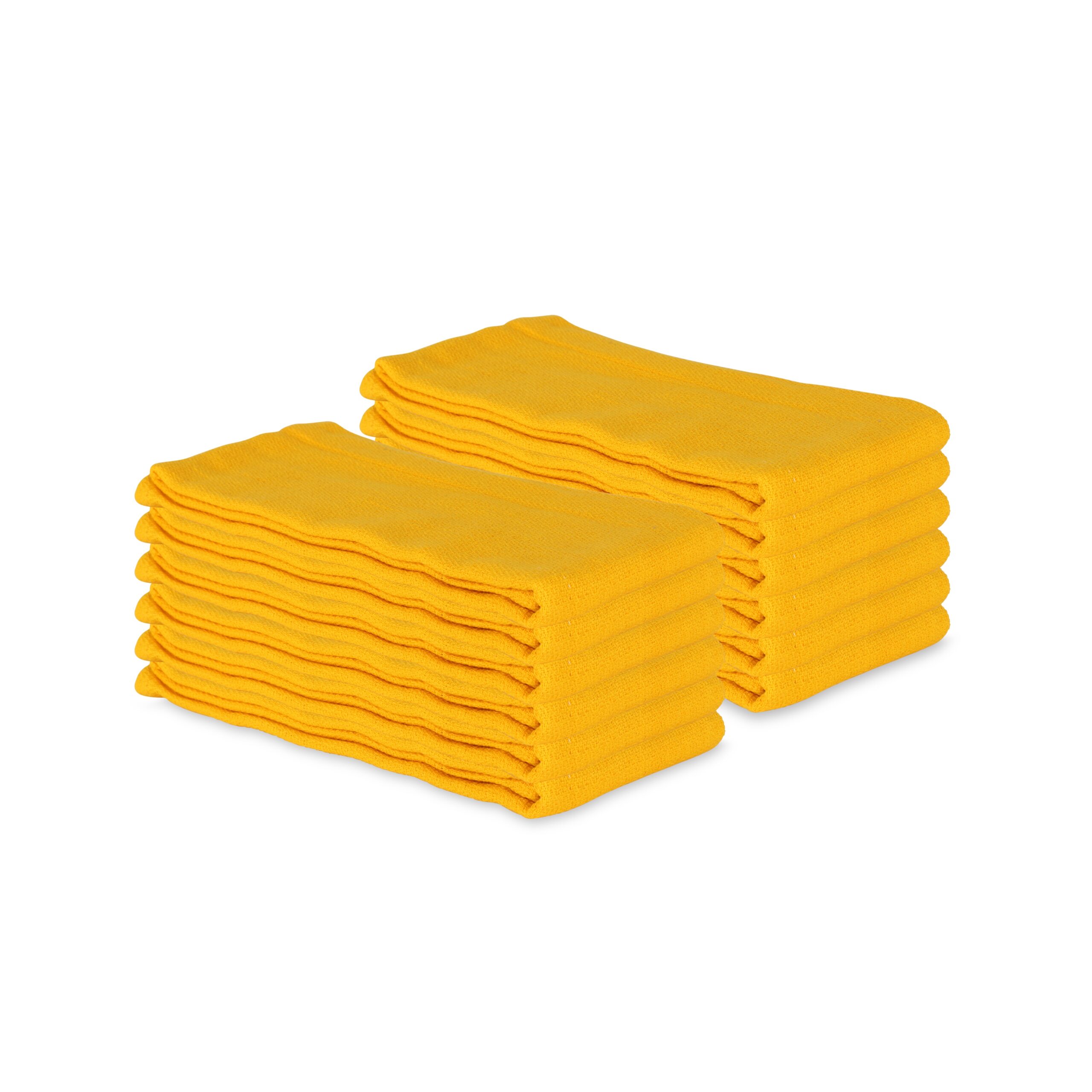 Absorbent Huck Towel 12 pack - Yellow