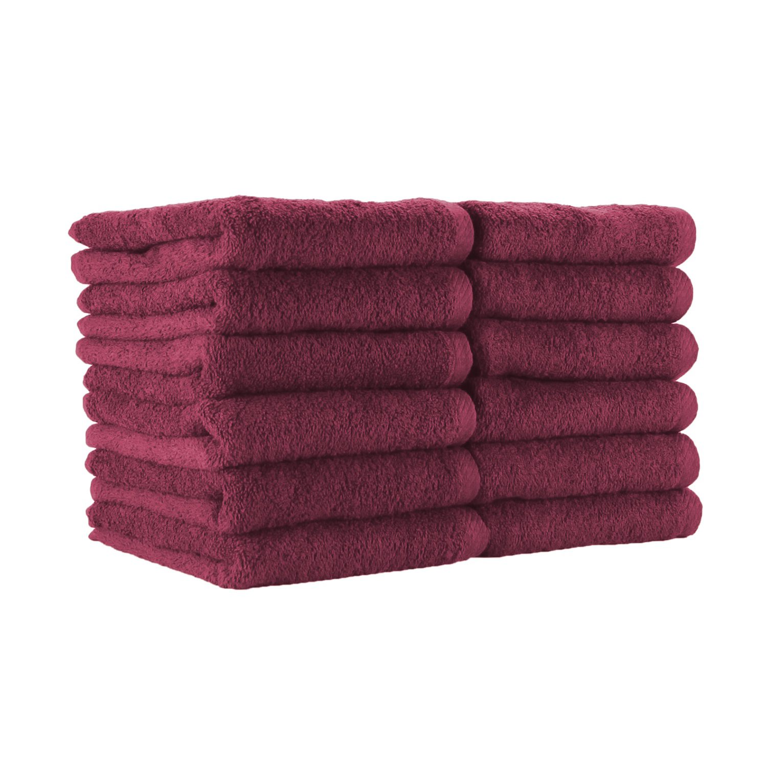 Cotton Bleach Safe Stylist Towels - Burgundy, 16" x 28"