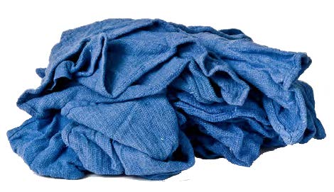 Recycled Blue "OR" Wipers - 5Lb Compressed Bag, 14" x 26"