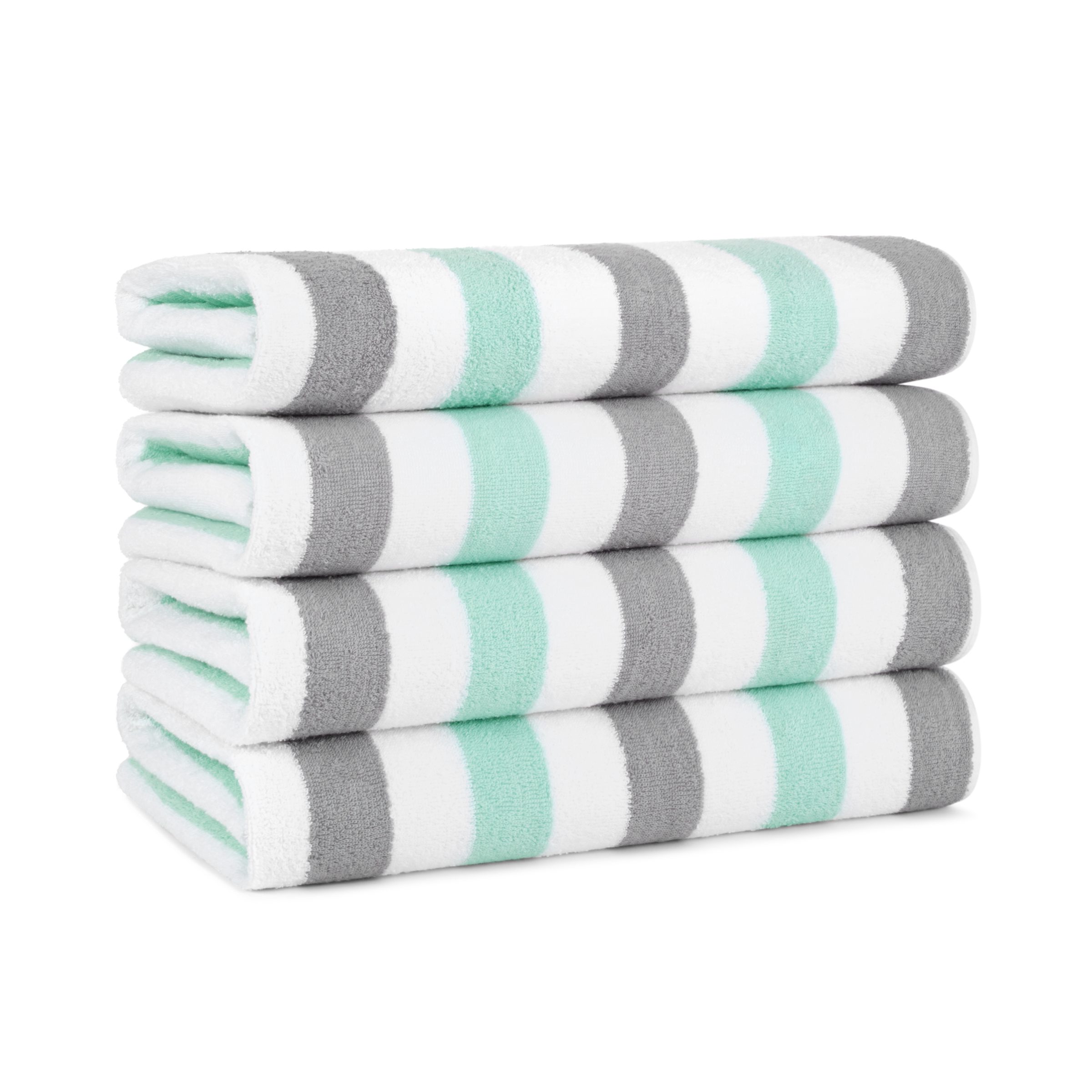 Cabo Cabana Towels - Grey/Mint Green