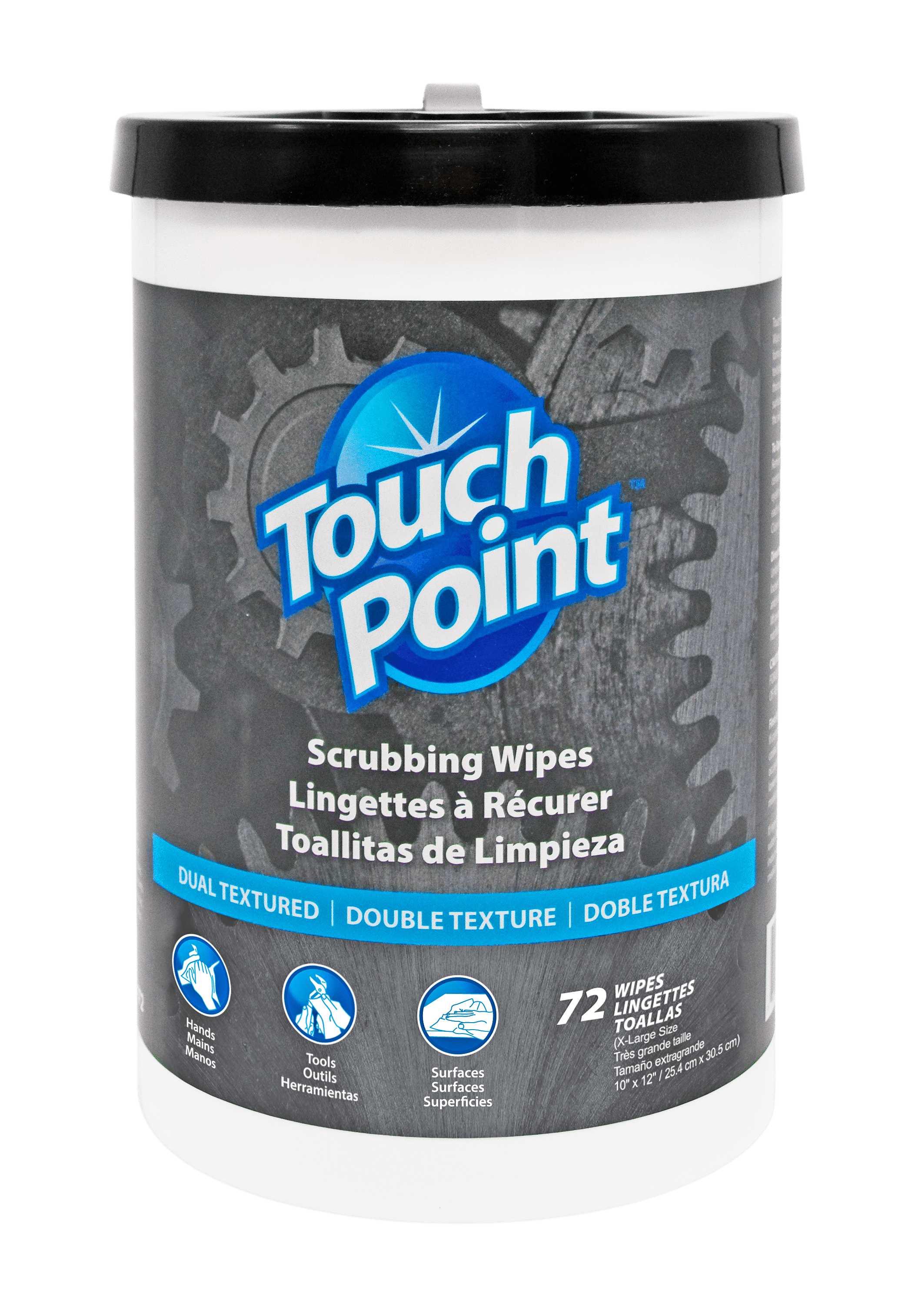 Touch Point Scrubbing Wipes - 72 Count Canister