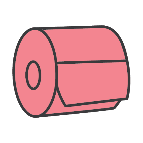 TaskBrand® P80 Premium Series - Red, Jumbo Roll, Poly No Box