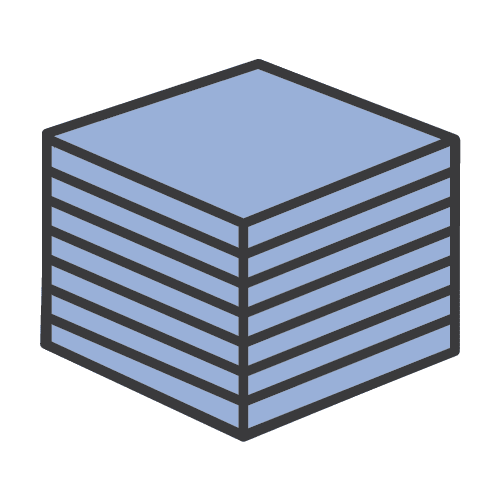 Asset 256 TaskBrands®  A115 Advanced Performance Wipers - Blue, Flat, Bulk